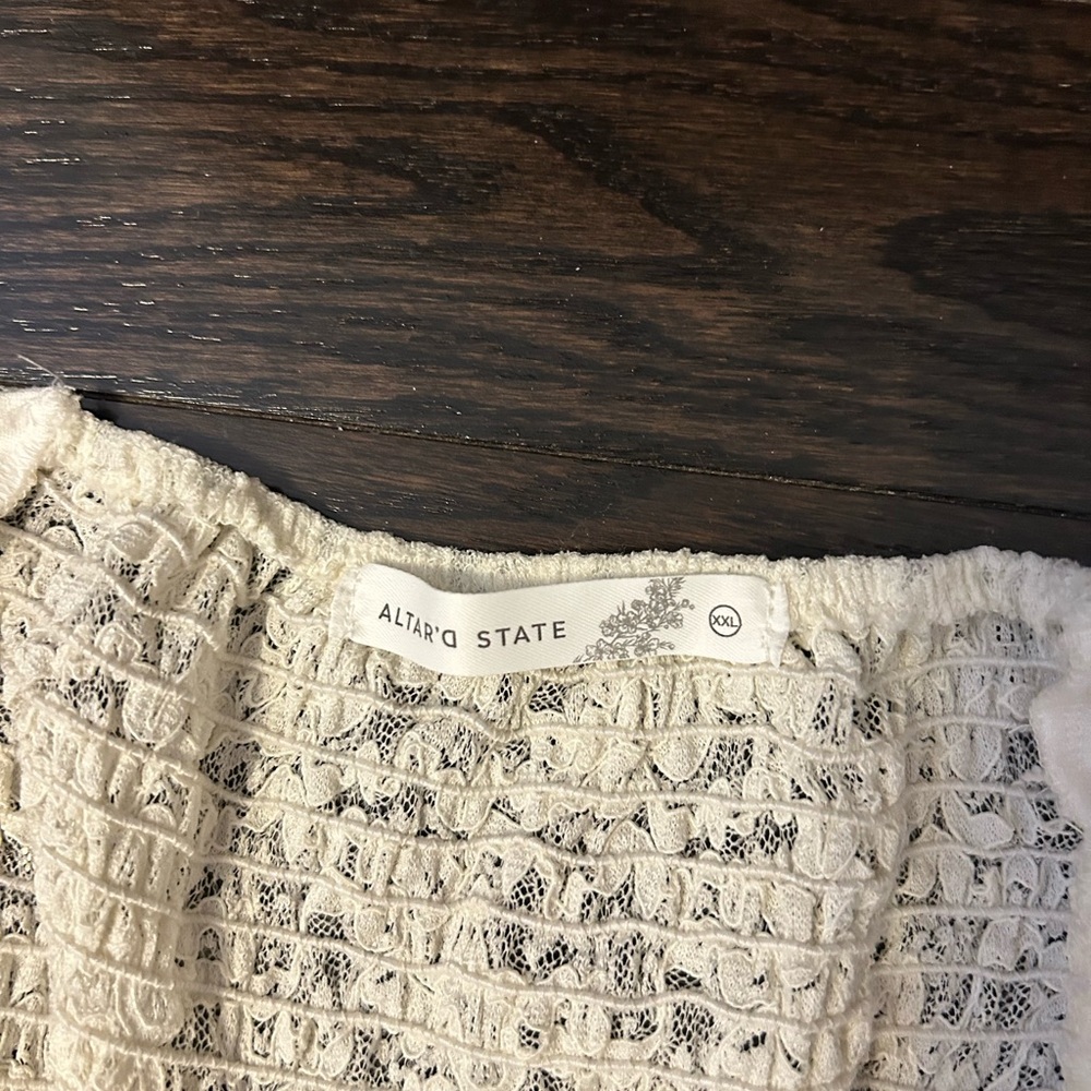 Altar'd State Cream Lace Kids Dress - Picture 3 of 5